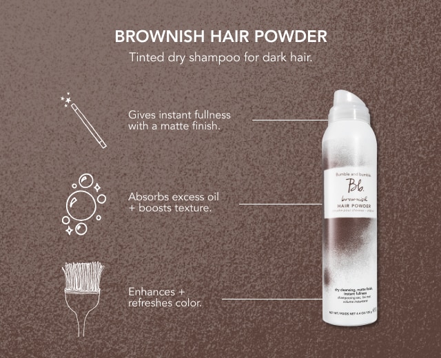 Brownish Hair Powder Tinted Dry Shampoo